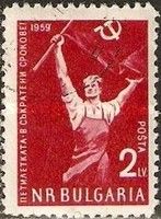 Worker with Flag