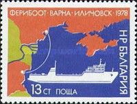 Ferry "Heroes of Sevastopol"; Map with Black Sea Coast