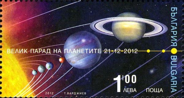 Mercury, Venus, Earth, Mars, Jupiter and Saturn