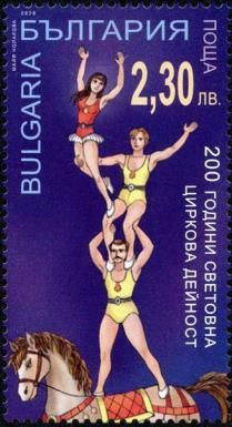 Acrobats on Horse