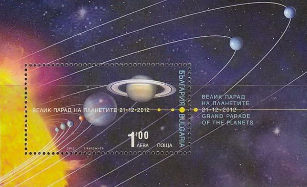 Mercury, Venus, Earth, Mars, Jupiter and Saturn