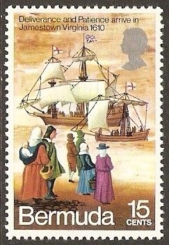 "Deliverance" and "Patience" arriving in Jamestown, Va., 161