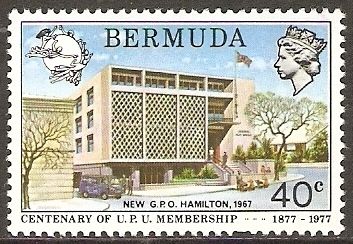 UPU Emblem and New General Post Office, Hamilton, 1967