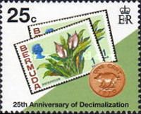 Stamps and 1970 coin with SN# 255 stamp
