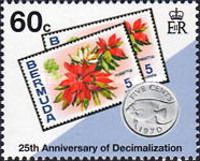 Stamps and 1970 coin with SN# 259 stamp