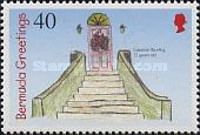 Stairway, wreath on door