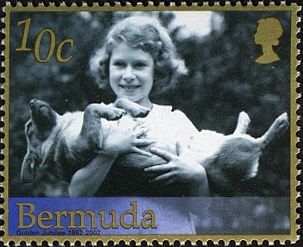 Princess Elizabeth with dog