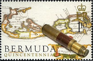 Map of Bermuda and Telescope