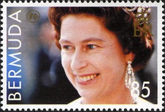 Queen Elizabeth II wearing tiara and large earrings
