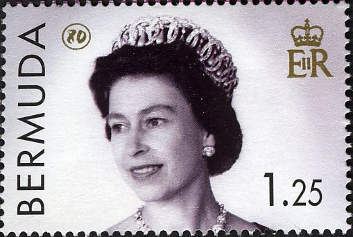 Queen Elizabeth II wearing tiara and small earrings