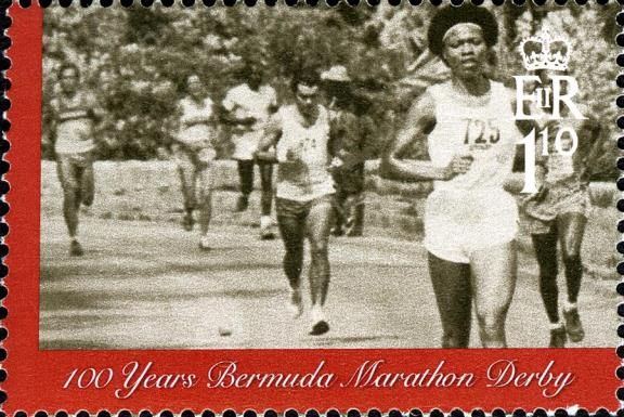 Woman racing with men