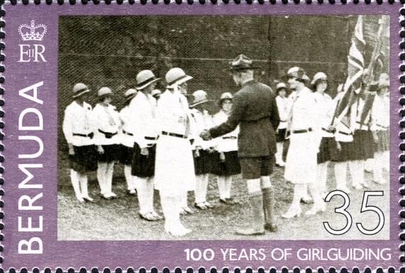 Girl Guides at ceremony