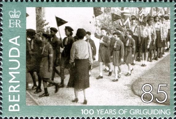 Girl Guides marching