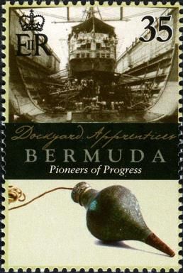 Hull of boat under construction, plumb bob