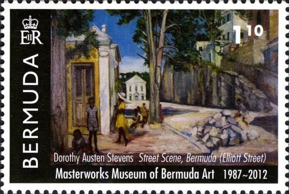 Street Scene, Bermuda (Elliott Street), by D. A. Stevens