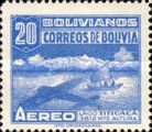 Plane over Lake Titicaca