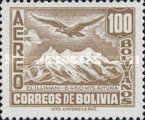 Mt. Illimani and Andean Condor (Vultur gryphus)