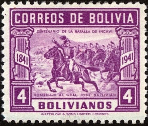 Gen. Ballivian leading cavalry charge