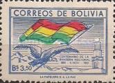 Andean Condor and flag of Bollivia