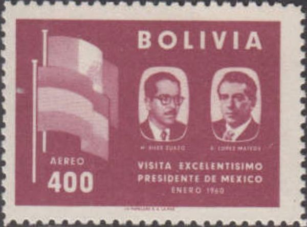 Presidents H.Siles Zuazo and A.Lopez Mateos