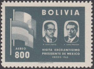 Presidents H.Siles Zuazo and A.Lopez Mateos