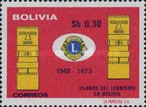 Lions-Club Emblem and Two Monolith