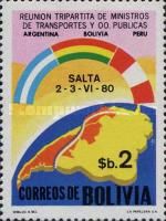 Flag of Argentina, Bolivia and Peru on South America