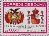 Coats of arms of Bolivia and Spain