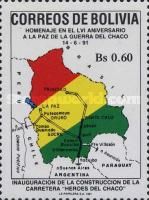 Map of Bolivia in the national colors