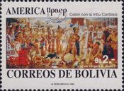 Columbus meeting natives of the Caribbean
