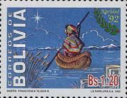 Native on Reedboat on Lake Titicaca
