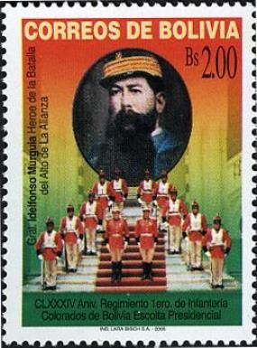 Cor. Murguia Anze and "Colorados" Batallion