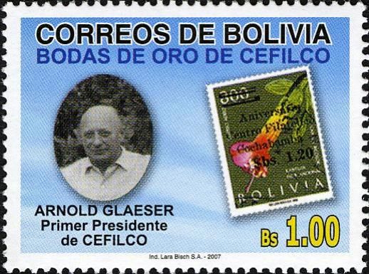 Arnold Glaeser (first president), Stamp MI 725
