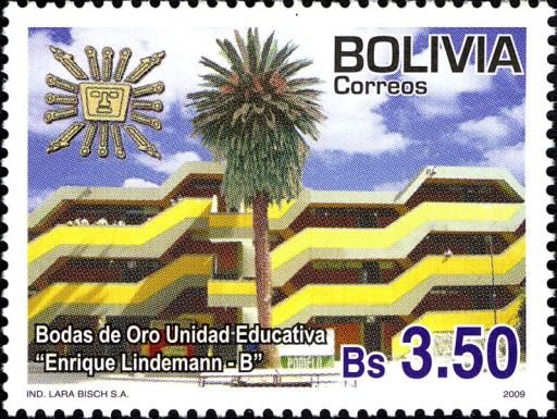 School Building and Emblem