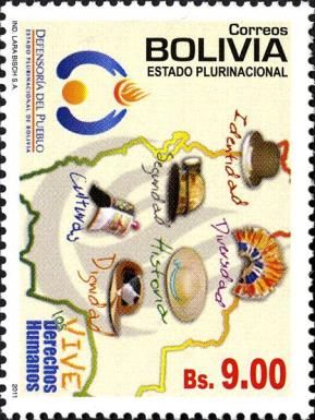 Human Rights on Map of Bolivia