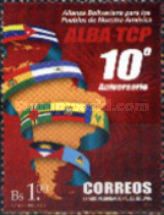 Flags hugging Map of South America