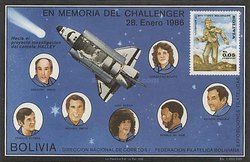Explosion of the American Space Shuttle CHALLENGER