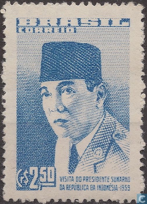 President Sukarno form Indonesia Visits Brazil