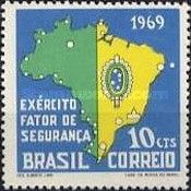 Map of Brazil, Army Coat of Arms