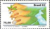 Amazon River and Hands Holding Scion, Screw and Coin
