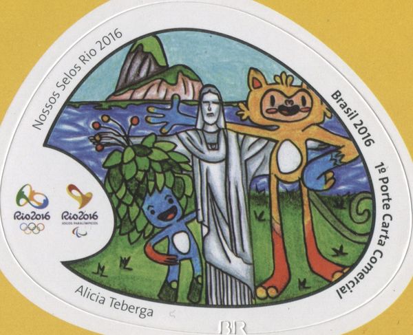 Mascots with Cristo Redentor (Alicia Teberga)
