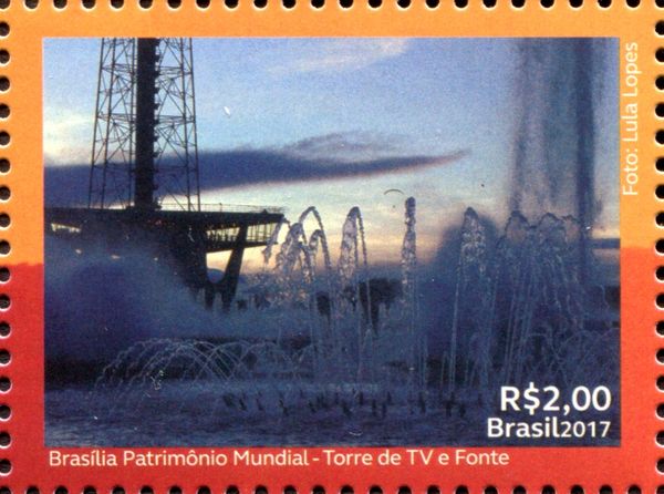 Illuminated Fountain in front of the TV Tower