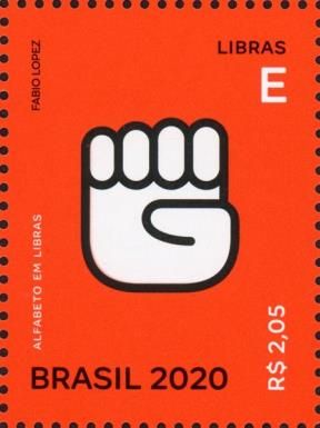 Letter E in Brazilian Sign Language