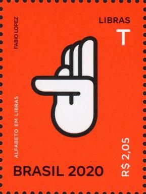 Letter F in Brazilian Sign Language