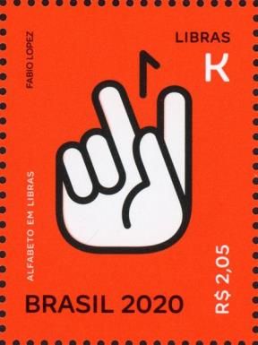 Letter K in Brazilian Sign Language