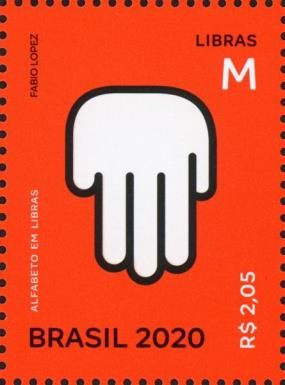 Letter M in Brazilian Sign Language