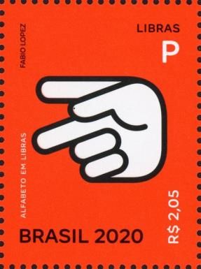 Letter P in Brazilian Sign Language