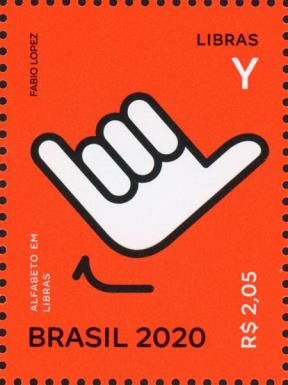 Letter Y in Brazilian Sign Language