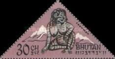 Figure of the Yeti from a mountain fortress (Dzong)