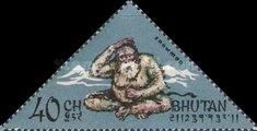 Figure of the Yeti from a mountain fortress (Dzong)